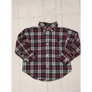 Chaps Toddler Boys Collared Long Sleeve Shirt Size 18 Months